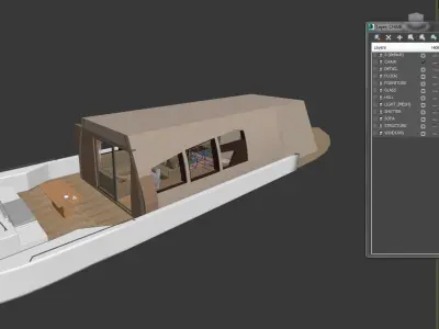 Yacht Ferretti 720 3D model