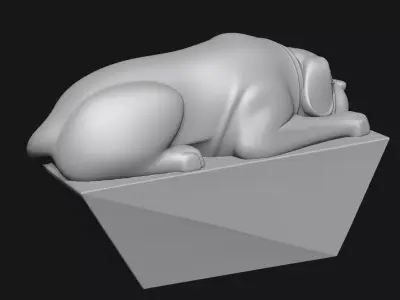 Dog Art Sculpture 3D print model