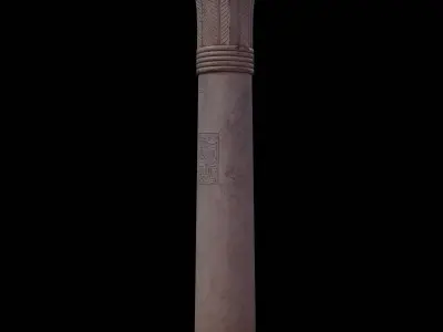 Ancient Egyptian Palm Column 3D model