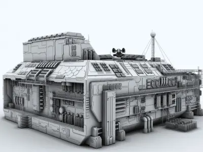 Sci-fi Factory 3D model