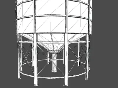 Farm Silo 6A PBR Low-poly 3D model