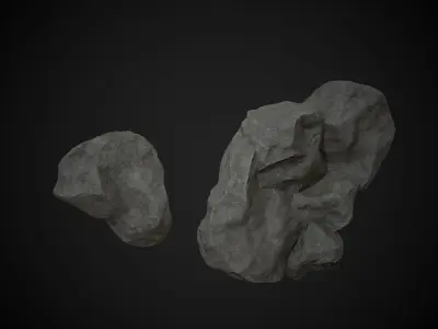 Rocks Cliffs Free low-poly 3D model