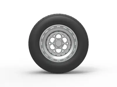Front wheel from Sprint car Version 2 Scale 1 to 25 3D print model