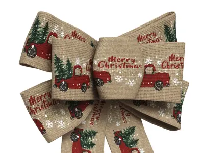 Christmas Bow Ribbon 14 Low-poly 3D model