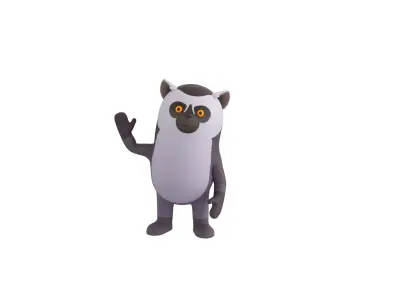 Rigged Lemur Character 3D model
