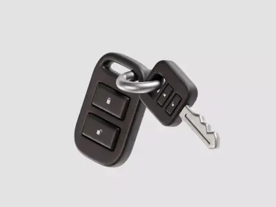 Car Key 3d model Low-poly 3D model