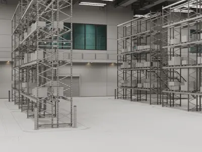Amazon warehouse   interior  3D model
