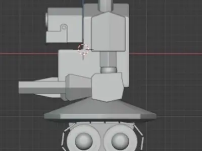  low poly Robot tank Free low-poly 3D model