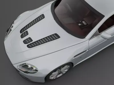 Aston Martin V12 Vantage S Low-poly 3D model