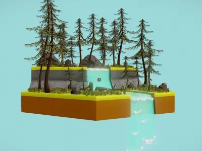 Low Poly Nature Pack Free low-poly 3D model