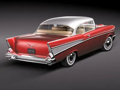 Chevrolet Bel Air 1957 hardtop coupe 3D model