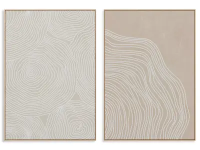 Abstract Painting Frame set 3D model 190
