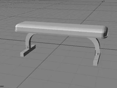 Exercise Machine Flat Bench 3D model