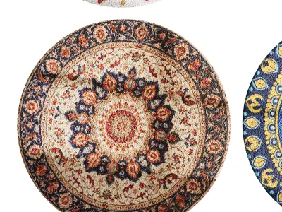 round carpet 10 3D model