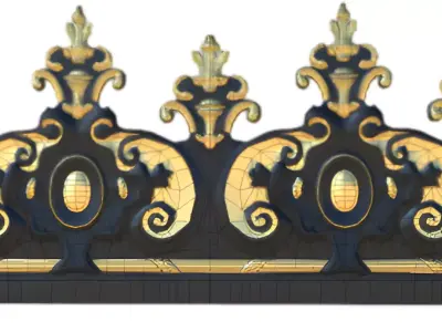 Luxury Ornamental Frieze 3D Model Collection 3D model