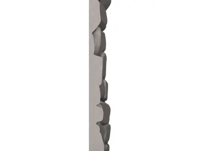 Primitive Fieldstone Wall Asset 3D print model