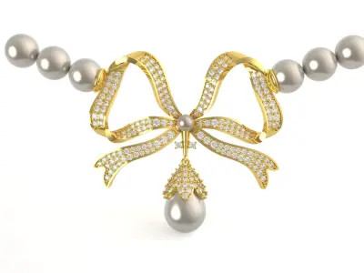 luxury woman pearl stl 3dm  pendant pp0005 3D print model