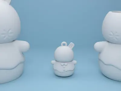 Zayne Snowman 3 in 1 Love and Deepspace Inspired Collectible 3D print model