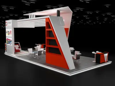 Booth Exhibition Stand a629 3D model