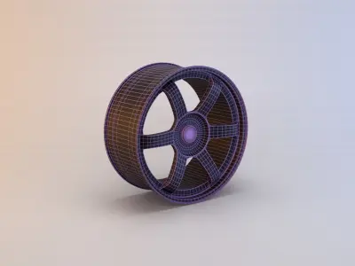 6 Spoke Rim Low-poly 3D model