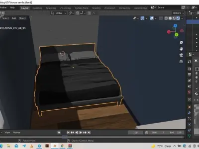 mid sized apartment design  3D model