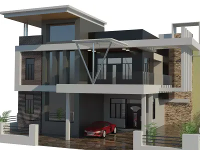 Architectural house 3D model