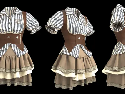 School uniform model  3D model