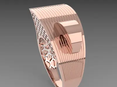 Zali nexus ring for women 3D print model