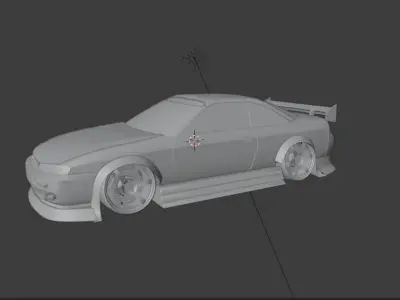 Silvia Tokyo Car Low Poly Model Low-poly 3D model
