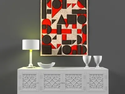 Sewing designer art - RnB - Red and Black concept 3D model