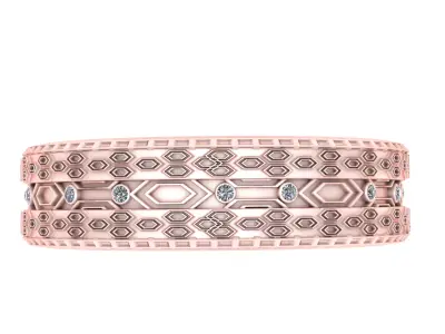 Regal Hexa Pattern Band 3D print model