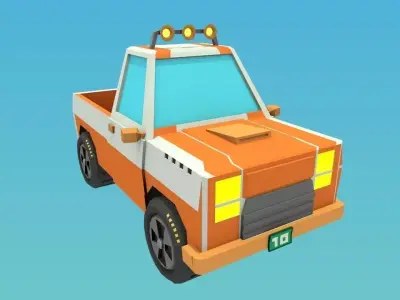 Roadtrip Van Low-poly 3D model