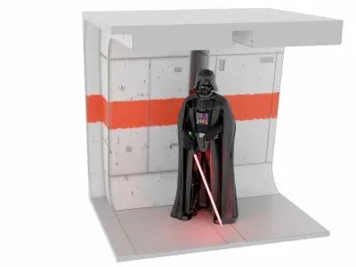 Rogue One - Profundities Hallway - Walls 1-12 scale Free 3D print model