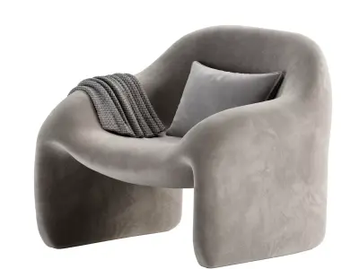 Sculptural Modern Lounge Chair 2 3D model