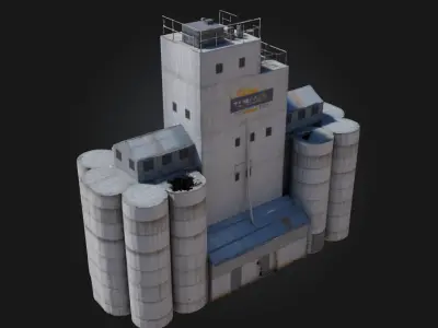 Grain Silo Complex  Industrial Backbone of Rural Infrastructure 3D model