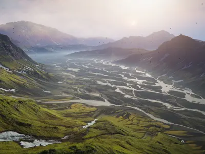 Iceland Mountains Environment - Unity 2017-18-19 Projects 3D model