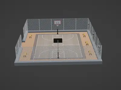 Basketball Stadium - Brooklyn Nets Low-poly 3D model
