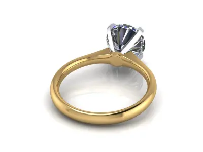 Tiffany Solitaire Woman Ring  3D print model