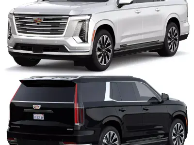 Cadillac Escalade Luxury  ESV Luxury Platinum 2025 3D model