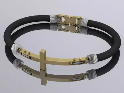 Cross Bracelet Elegant Jewelry Brand 3D print model