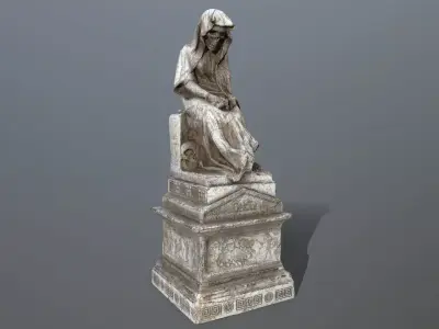 statue 1 Low-poly 3D model purchase