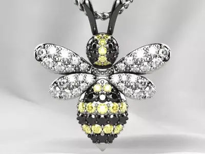 Bee Gold Pendant 3D print model