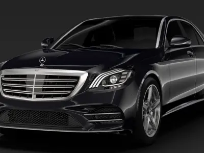 Mercedes Benz S 560 Lang 4MATIC AMG Line W222 2018 3D model