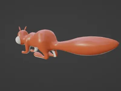 Stylize Squirrel Low-poly 3D model
