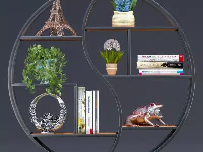 decorshelf octagon doorknob with roses 3D model