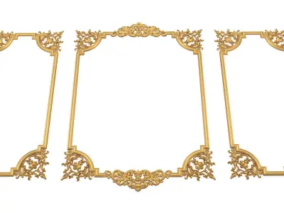 Plaster decorative frame 3d mode 012 3D model