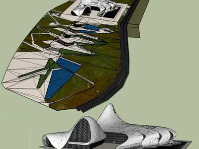 Heydar aliyev center Low-poly 3D model
