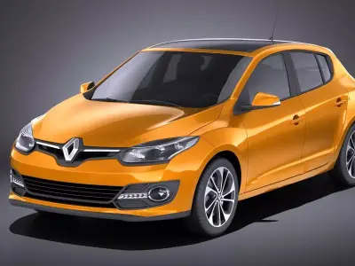 Renault Megane 5-door 2016 VRAY 3D model