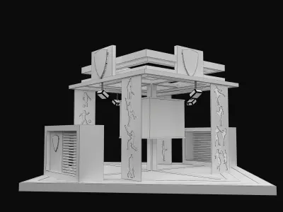 Booth Exhibition Stand a602c  3D model
