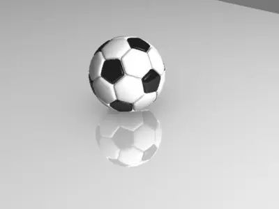 Soccer Ball Low-poly 3D model 2